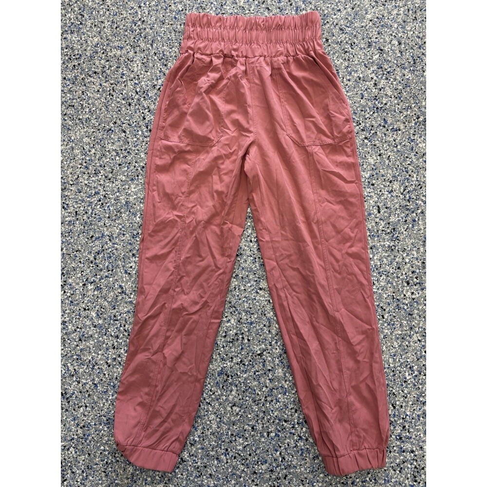 Dusty Rose Women's Casual Jogger Pants Elastic Waist Size Medium